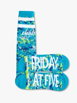 The Teal Splatter Socks